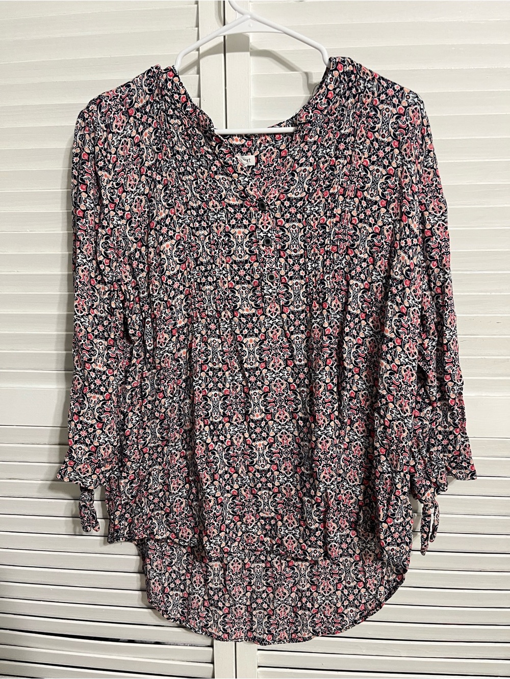 Westport Pink and Black Floral Tunic Top - Picture 8 of 9
